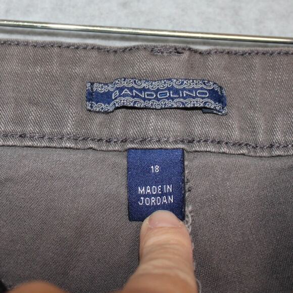 Bandolino "Samantha" Jeans Size 18 Gray Straight Leg - Picture 5 of 7